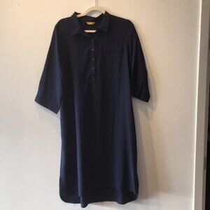 Aurelia Kurta XXL Dark Blue Buttons Indian Attire